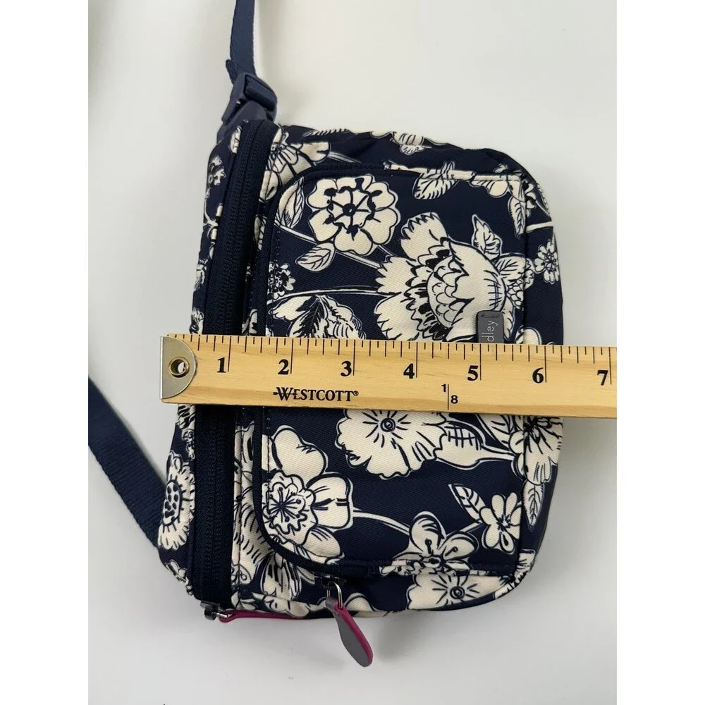 Vera Bradley Midtown Belt Bag Midnight Floral Blue White Travel Small Adjustable